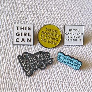 🩵2/$10🩵Inspirational Enamel Pin Set Of 5